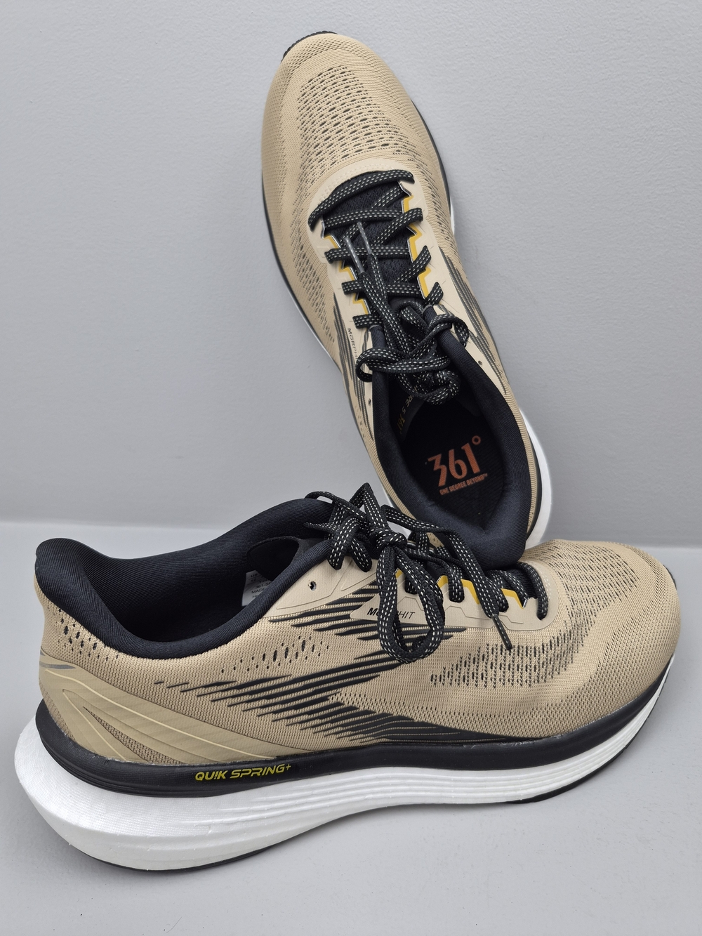 New Spire 5 361 Degree Marathon Sneakers Black Running Shoes Men's US 12